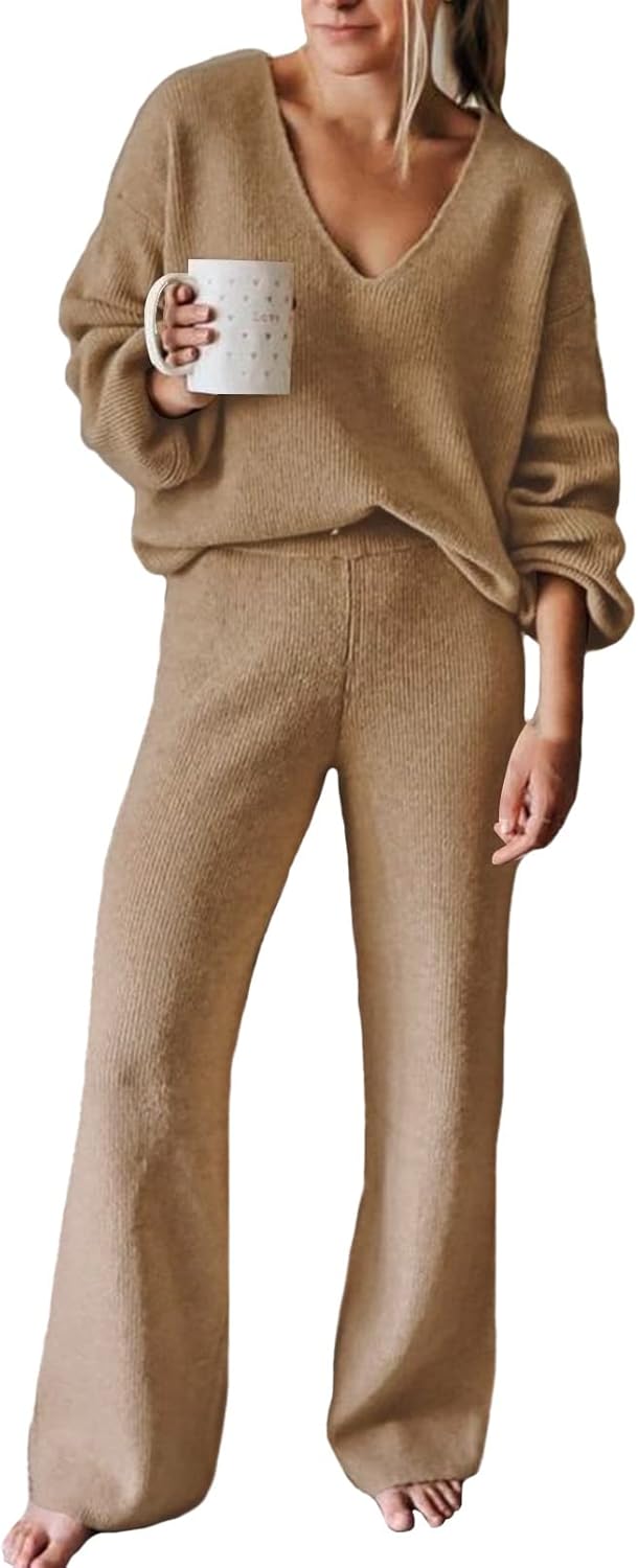Top Viottiset Women's 2 Piece Outfits, Exceptional Casual Knit Sweater Set, Styl...