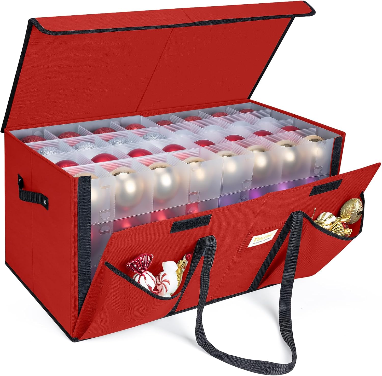 BALEINE Christmas Ornament Storage Box, Premium Holiday Storage Container for Xm...