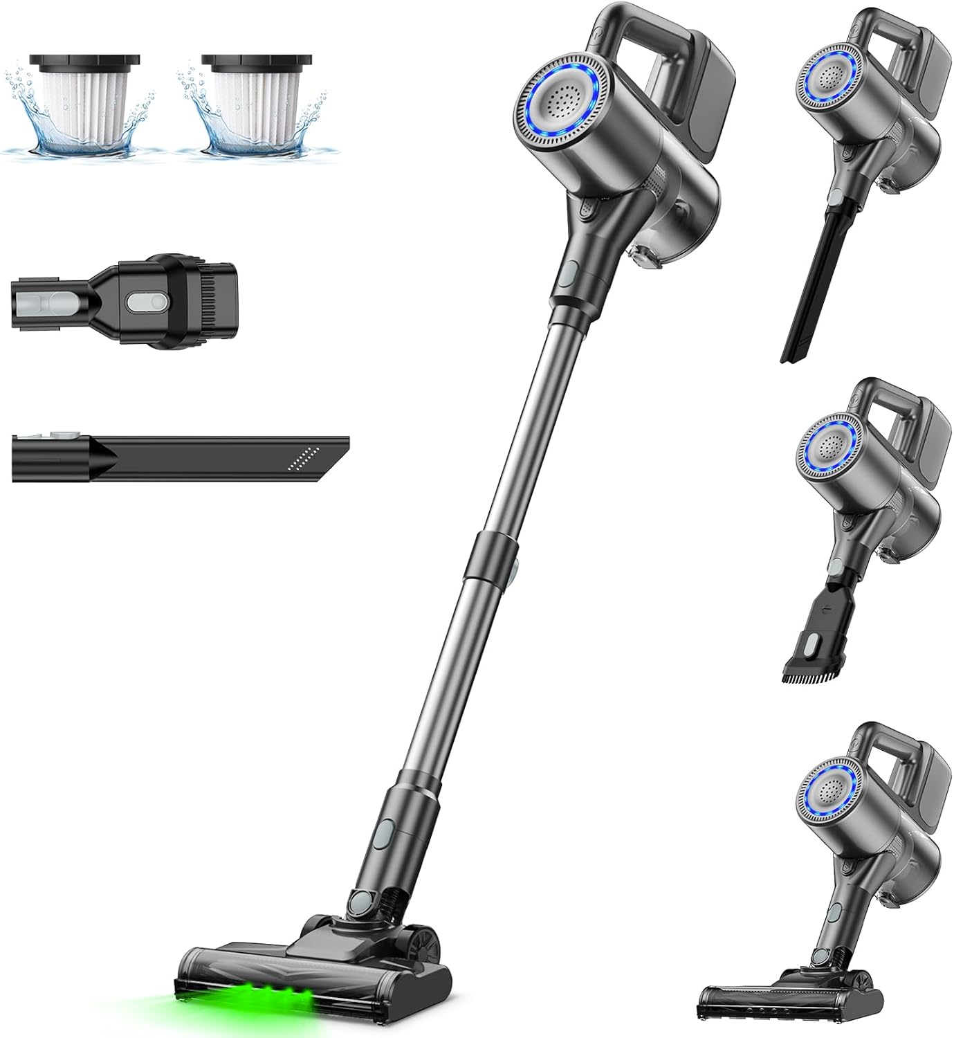 VersLife Cordless Vacuum Cleaner, 40Kpa 40Mins 2-in-1 Stick Vacuum, Lightweight...