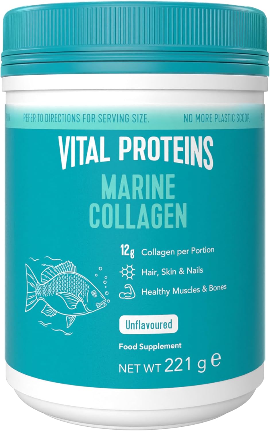 Vital Proteins Marine Collagen Peptides Powder Supplement (Type I, III) Hydrolys...