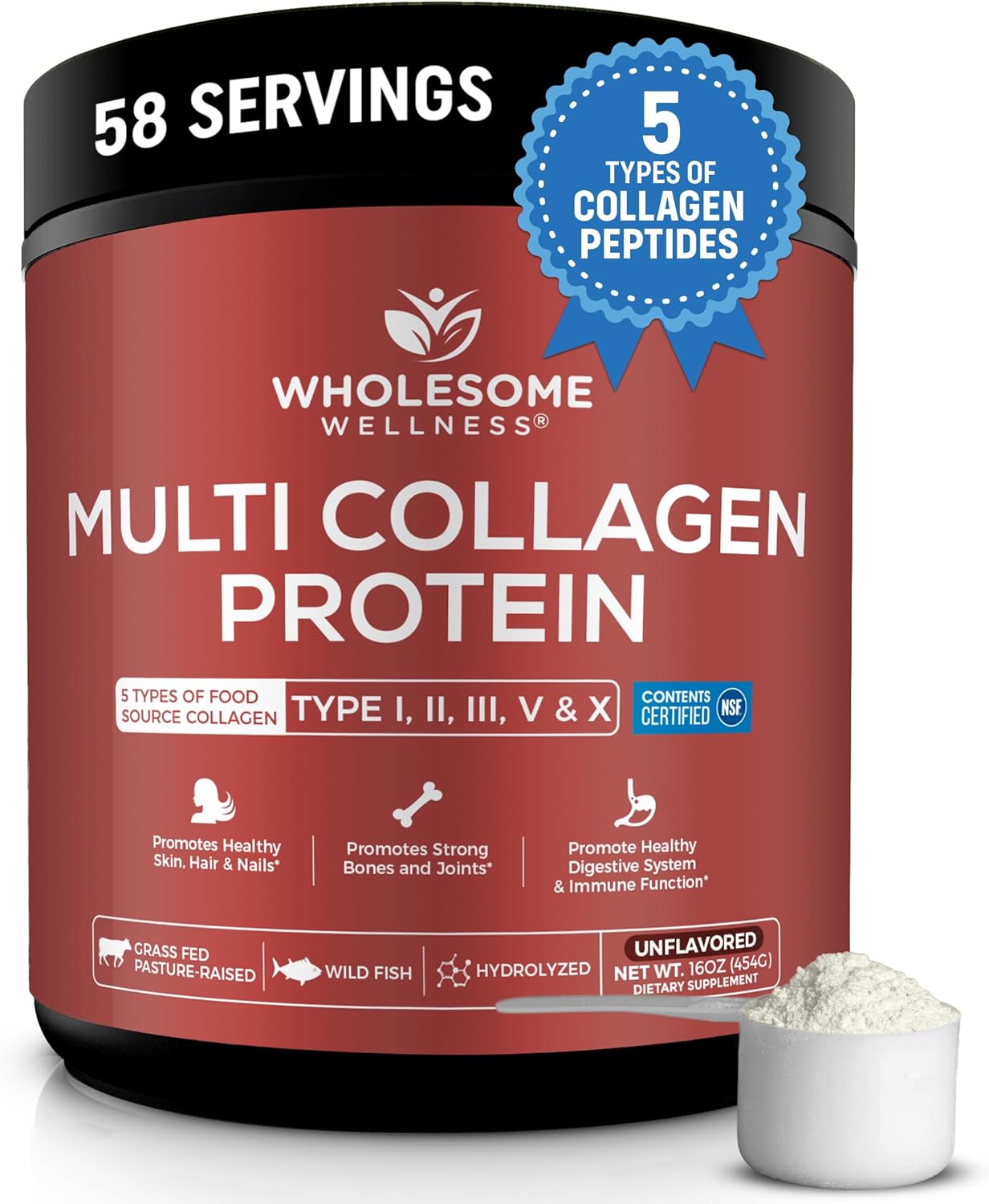 Wholesome Wellness Multi Collagen Protein Powder H...