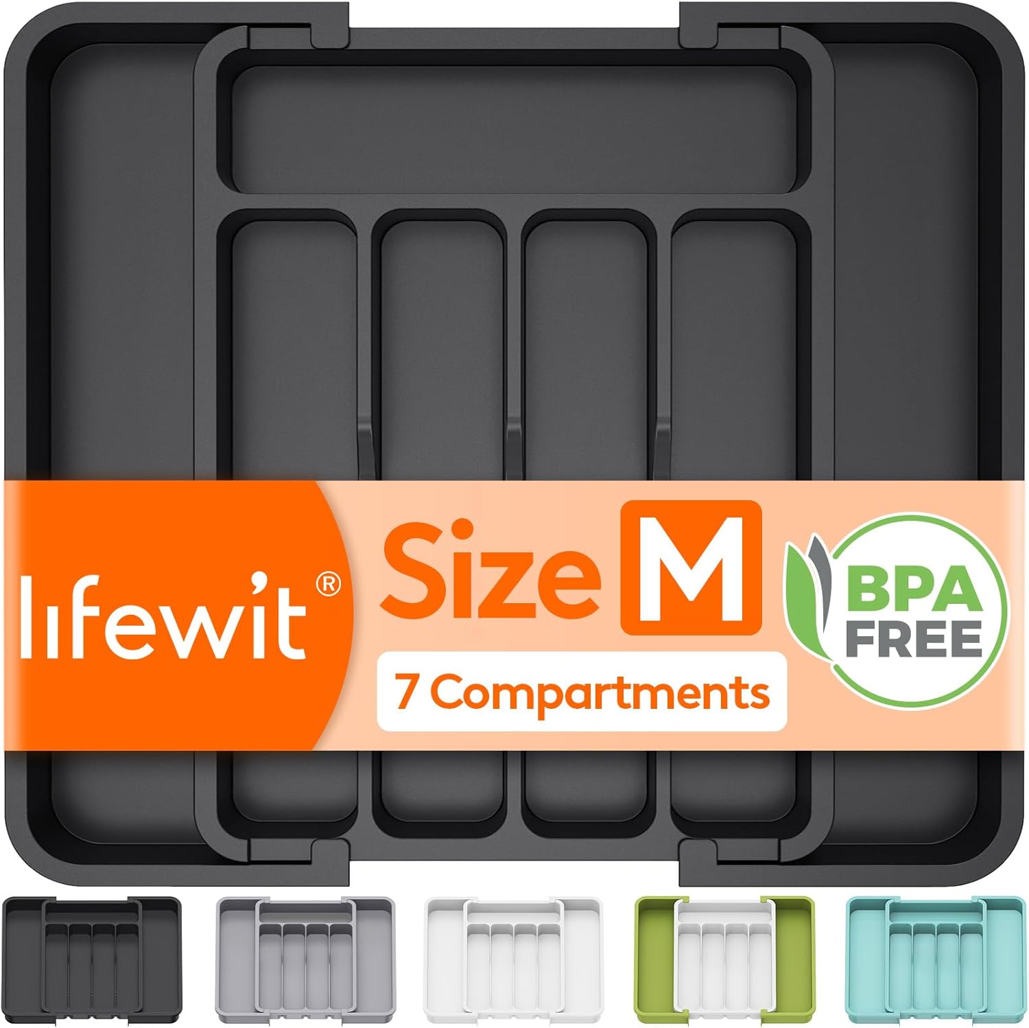 Lifewit Silverware Drawer Organizer, Special Expandable Utensil Tray for Kitchen...