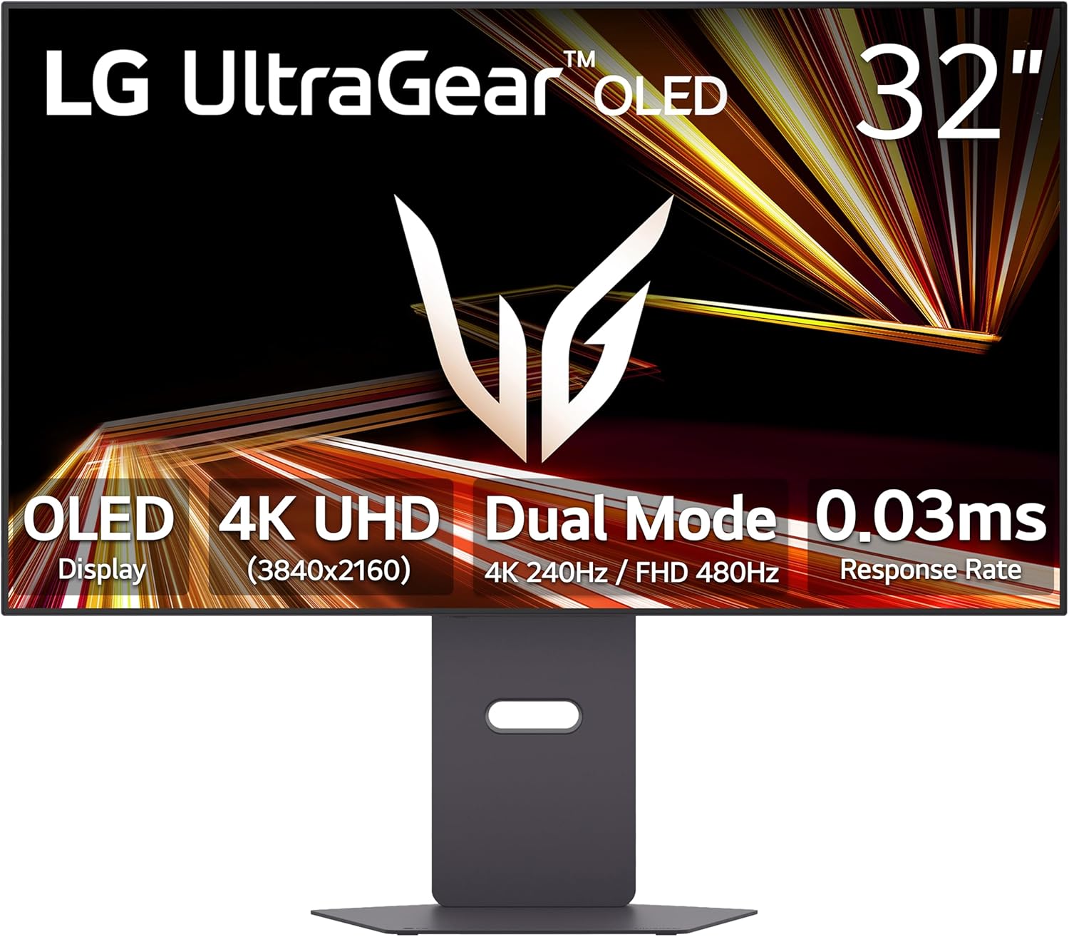 LG 32GX870A-B 32-inch Ultragear 4K UHD (3840 x 2160) OLED Gaming Monitor, Dual-M...