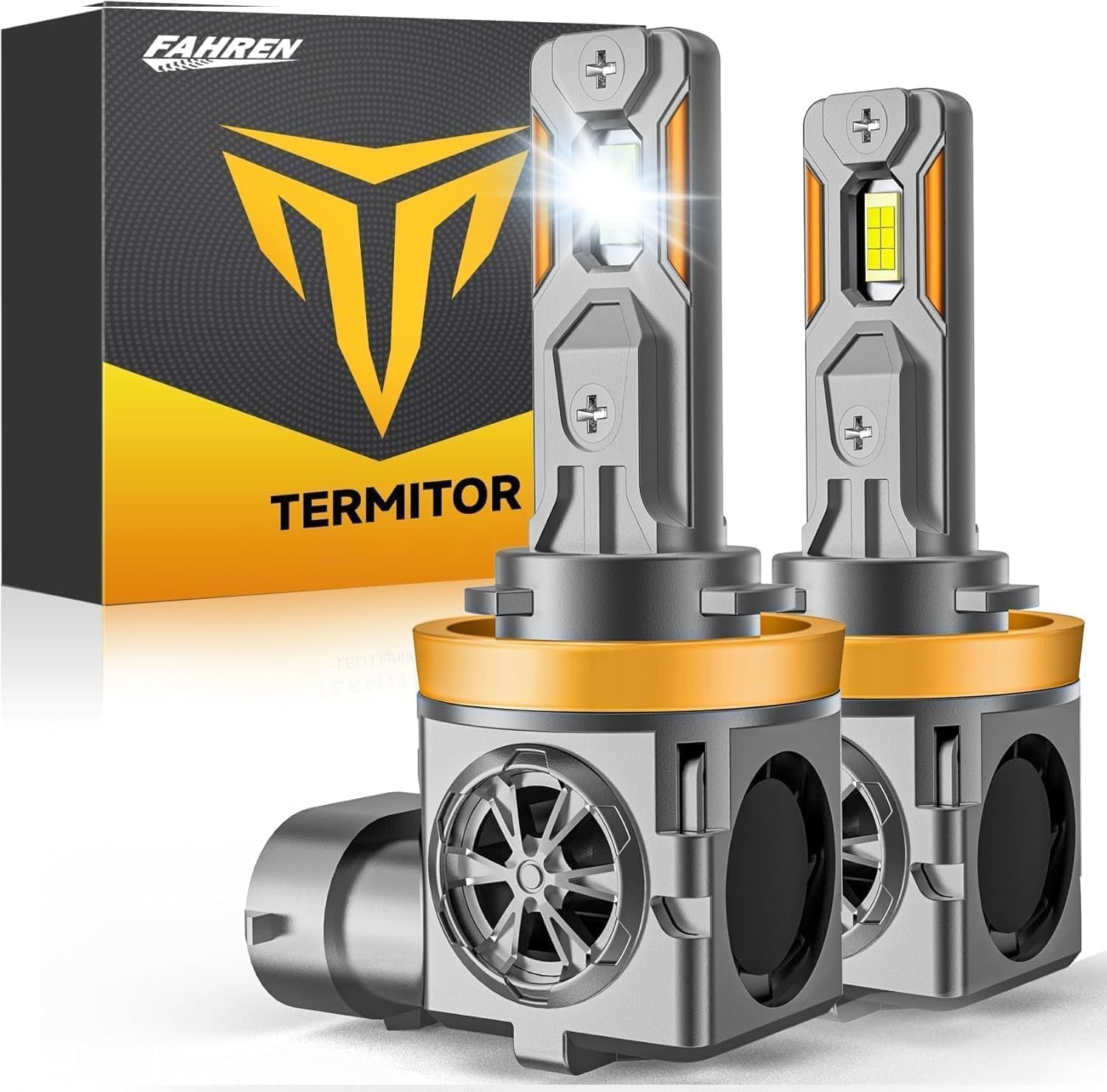 Upgraded H11/H9 Bulbs, 70,000LM 12X Brightner, 1:1 Halogen Size, 6500K Cool Whit...