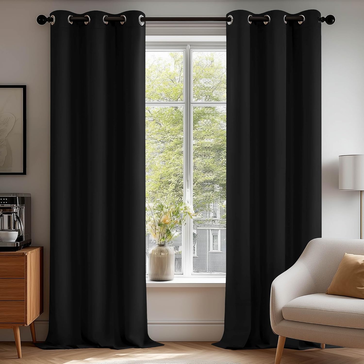 Deconovo Super Soft Room Darkening Curtains, Special Thermal Insulated Eyelet Cu...