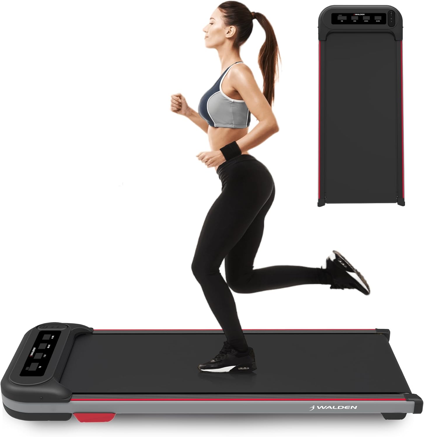 Walden Sports 2-in-1 Under Desk Treadmill for Home & Office - 0.75PS Walking Pad...