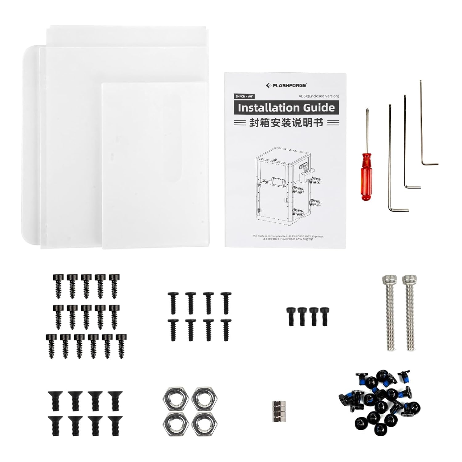 FLASHFORGE Adventurer 5X Enclosure Kit,3D Printer Parts for AD5X,DIY & Customiza...