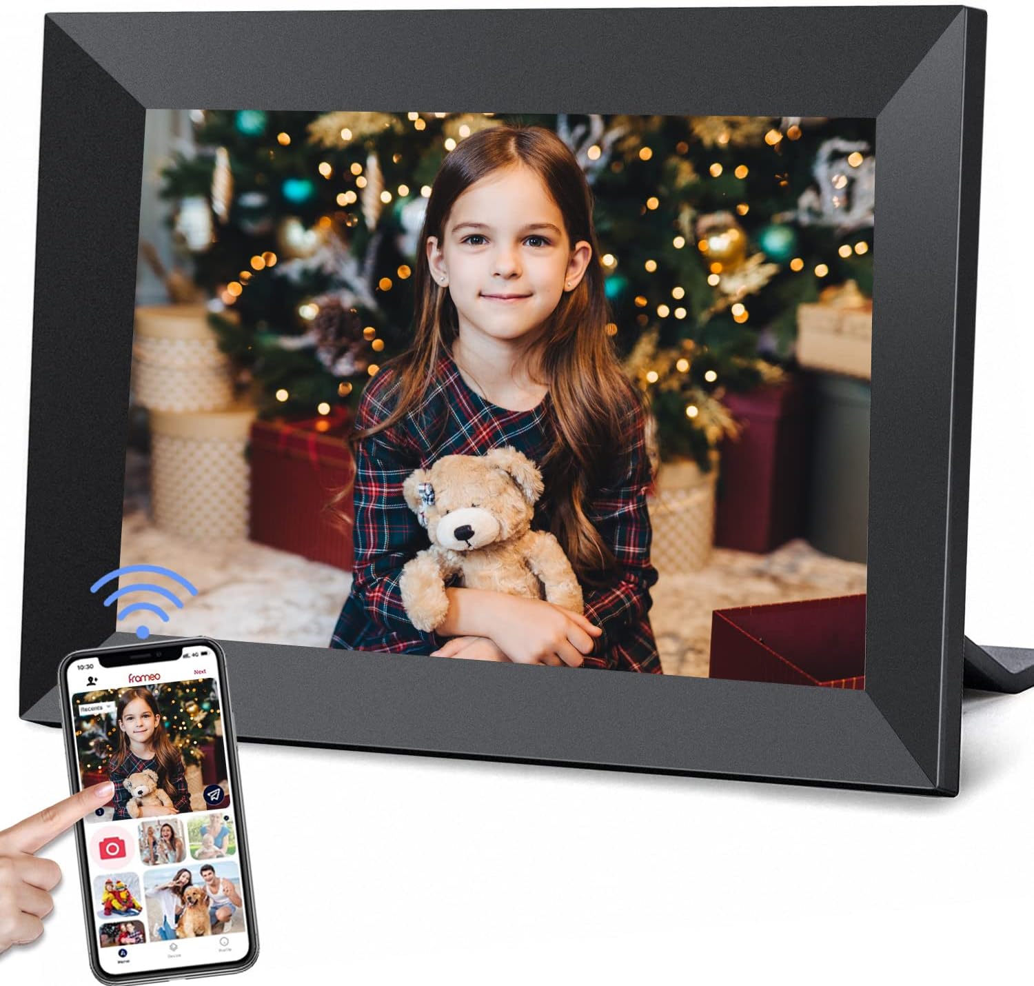 Frameo 10.1 Inch WiFi Digital Picture Frame with 32GB Storage,1280 * 800P IPS HD...
