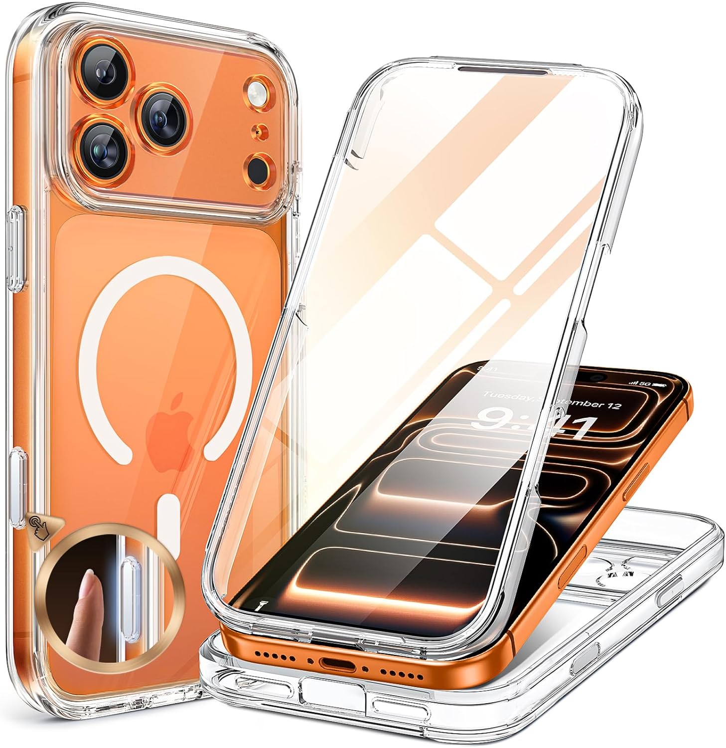 Unique Miracase Magnetic Case for iPhone 17 Pro, High-Quality Full Body Bumper w...