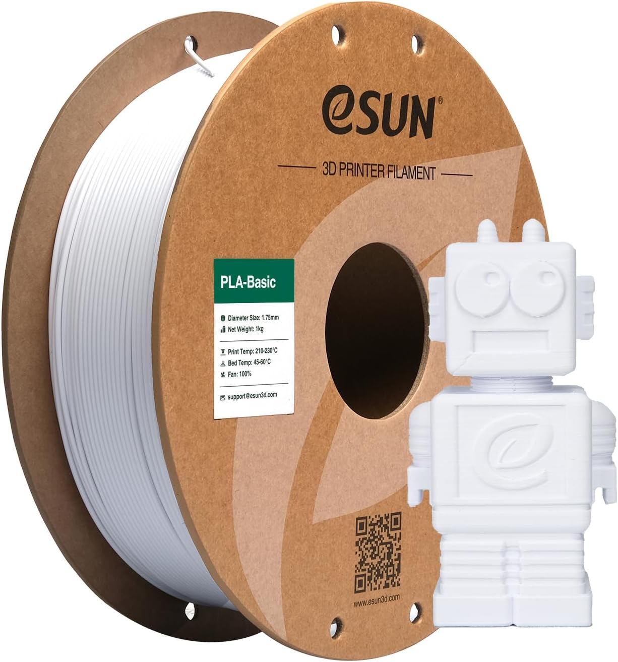 eSUN PLA Basic Filament 1.75mm, 3D Printer Filament High Speed PLA for Fast Prin...