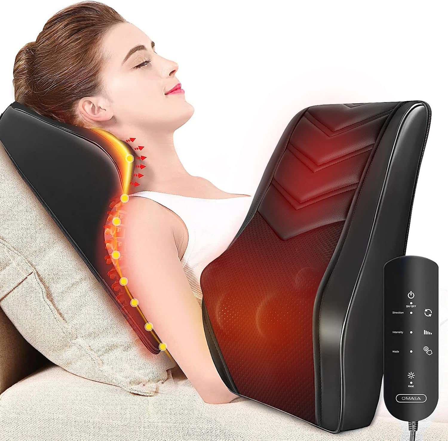 Premium Neck Massager with Heat, Special 3D Kneading Massage Pillow for Pain Rel...