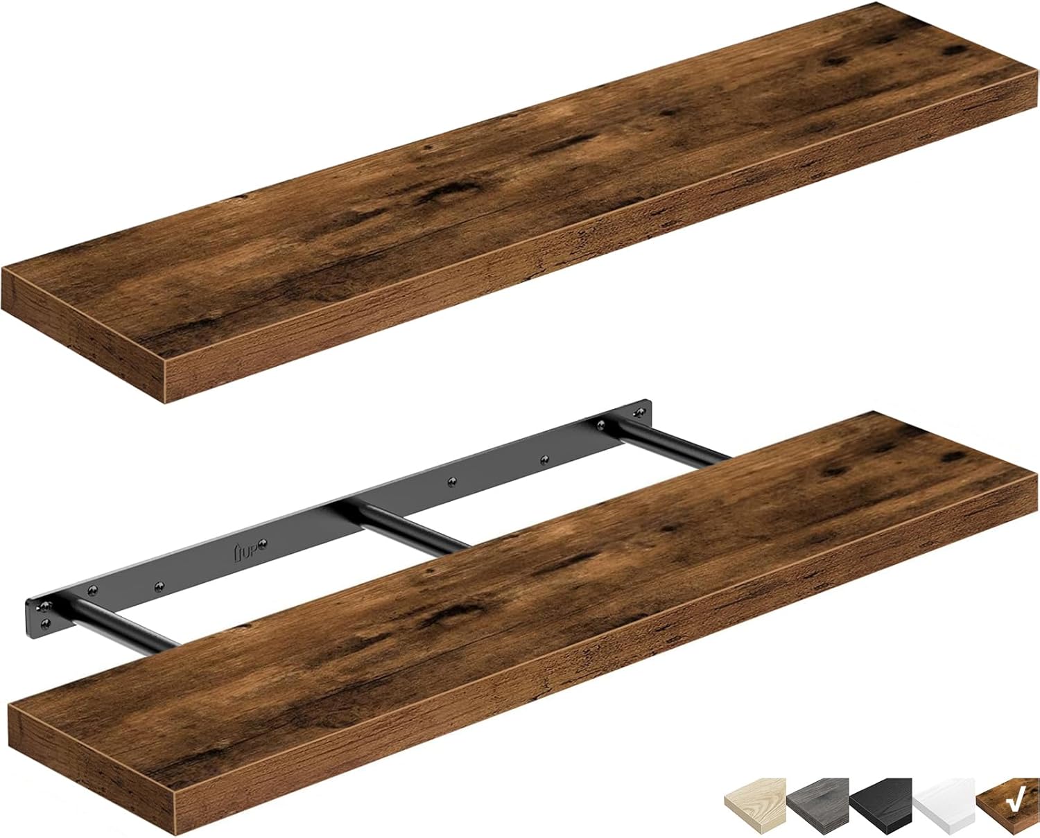 Stylish QEEIG Floating Shelves, Unique Wall Mounted Shelf for Bathroom, Kitchen...