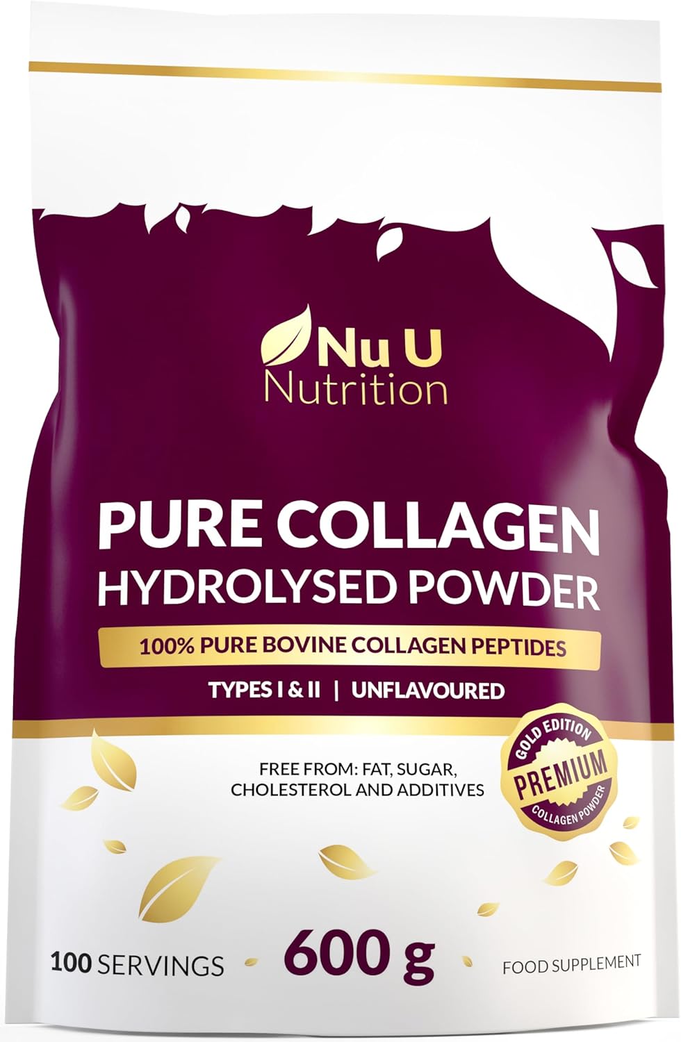 Premium Collagen Powder, Special Large Pouch with 600g, Innovative Type I Collag...