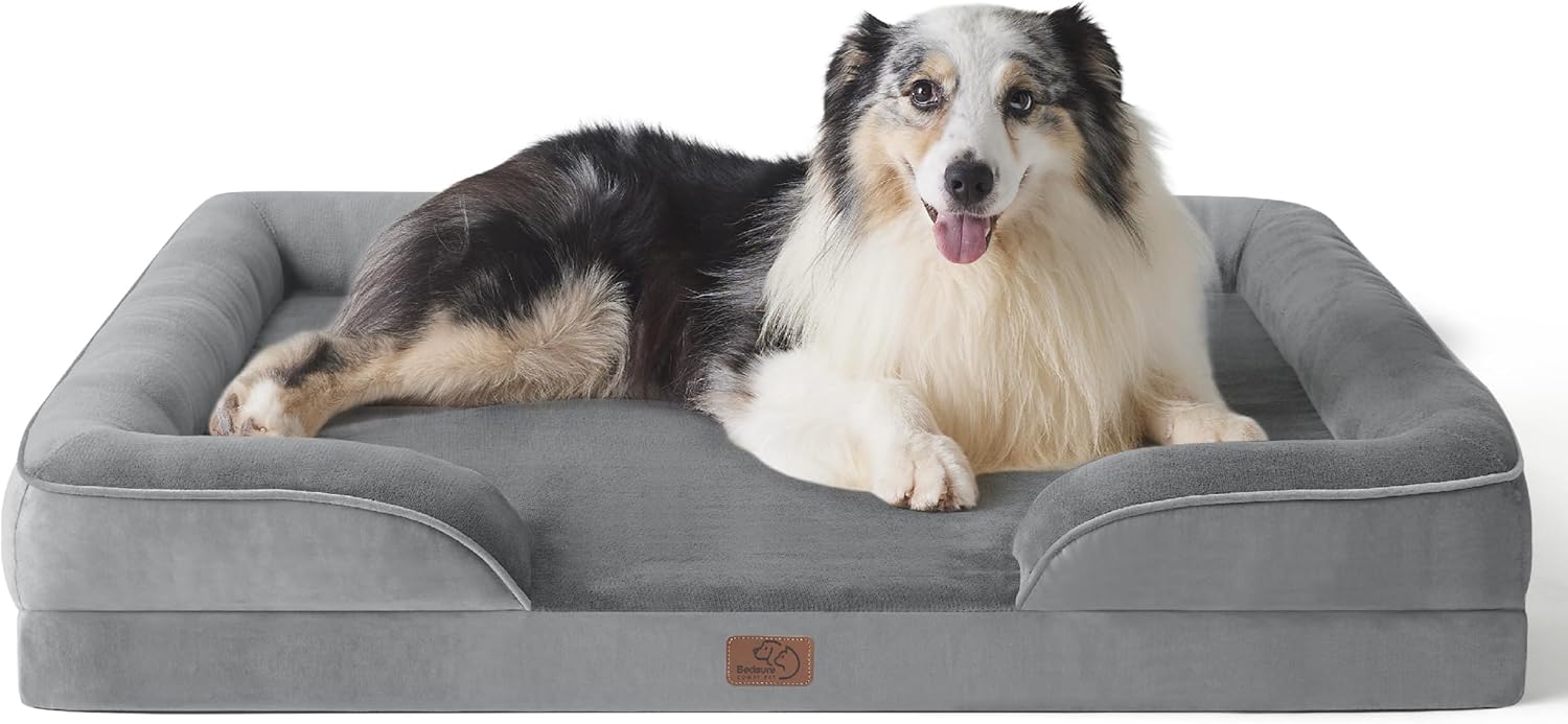 Bedsure XL Orthopedic Dog Bed for Extra Large Dogs - Washable XLarge Dog Cat Bed...