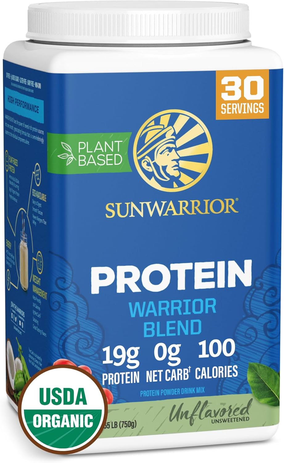 Vegan Organic Protein Powder Plant-based | BCAA Amino Acids Hemp Seed Soy Free D...