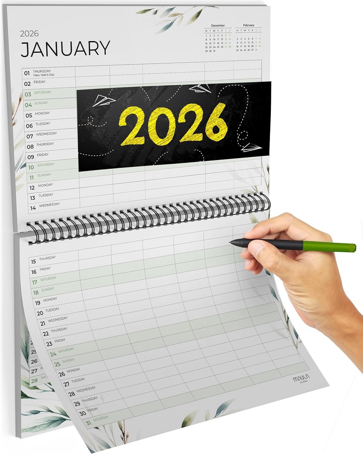 Comprehensive 2026 Family Planner, Unique Wall Calendar, Ultimate Family Organiz...
