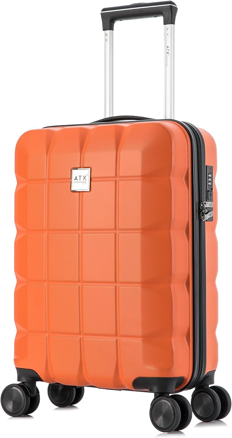 ATX Luggage 55x36x20cm Cabin Suitcase Super Lightweight Small Suitcase Approved...