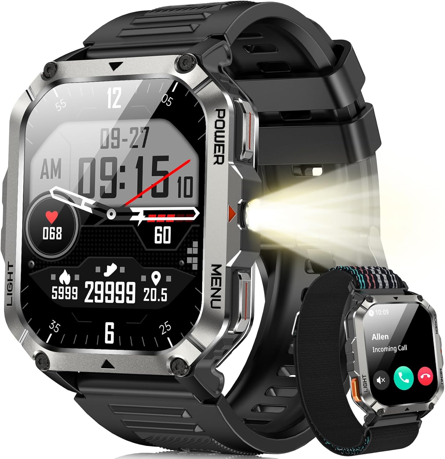Blackview Military Smart Watch for Men Outdoor Adventure | 100-Day Ultra-Long Ba...