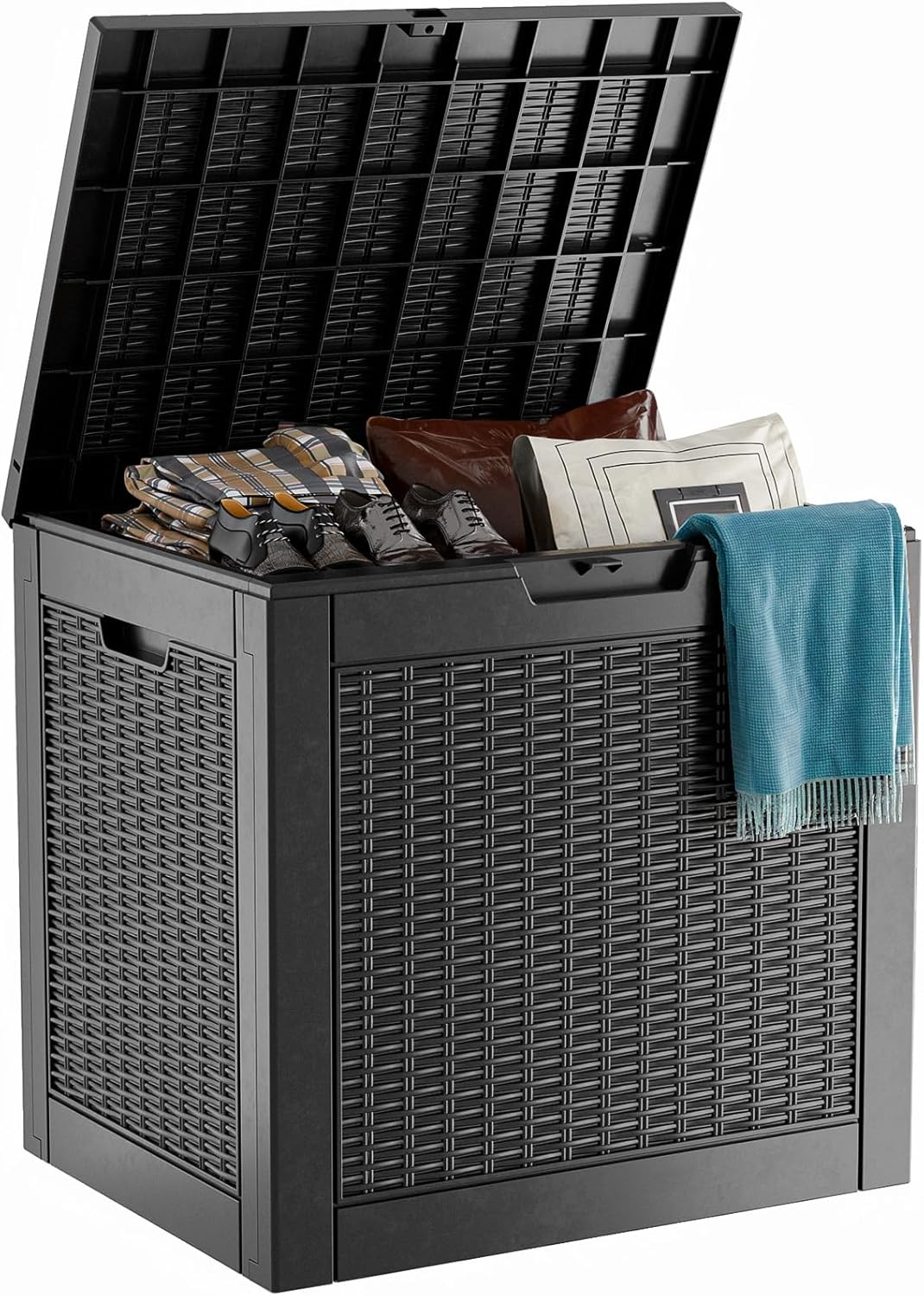 31 Gallon Outdoor Deck Box,Storage Lockable Waterproof Patio Furniture,Garden To...