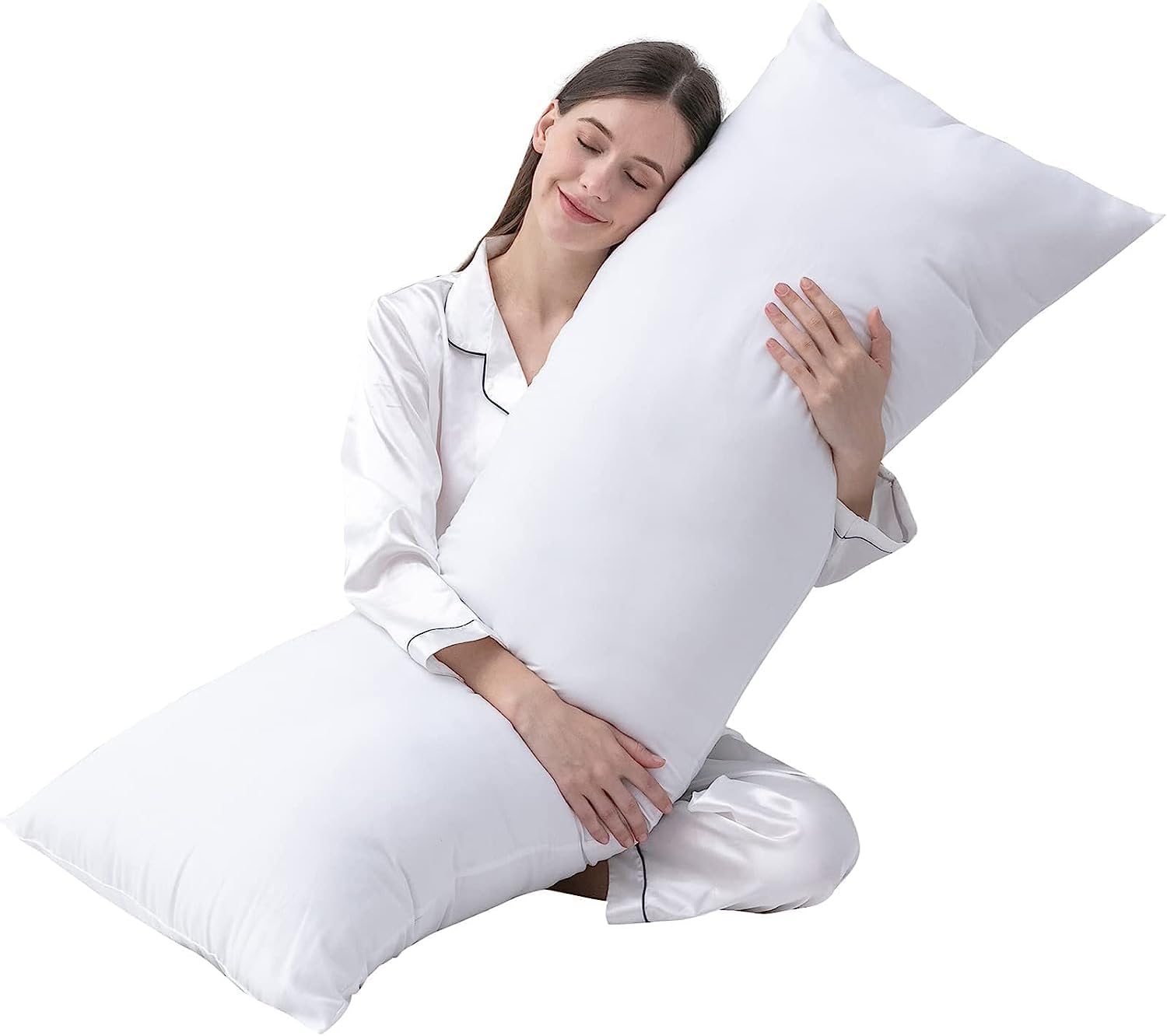 DOWNCOOL Large Body Pillow Insert- Breathable Full Body Pillow for Side Sleeper...