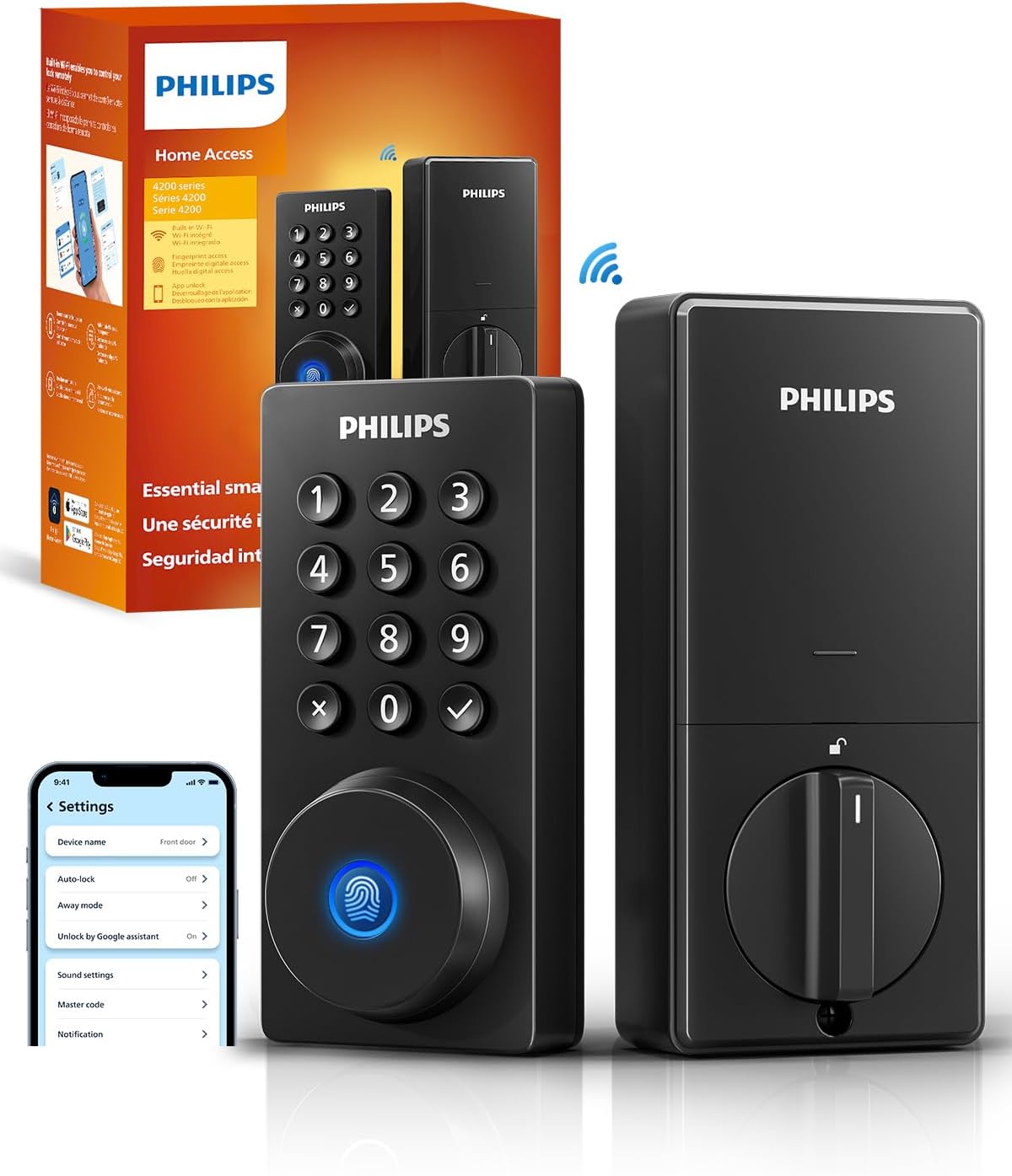 Philips Wi-Fi Door Lock, Special WiFi Smart Lock Keyless Entry Deadbolt, Innovat...
