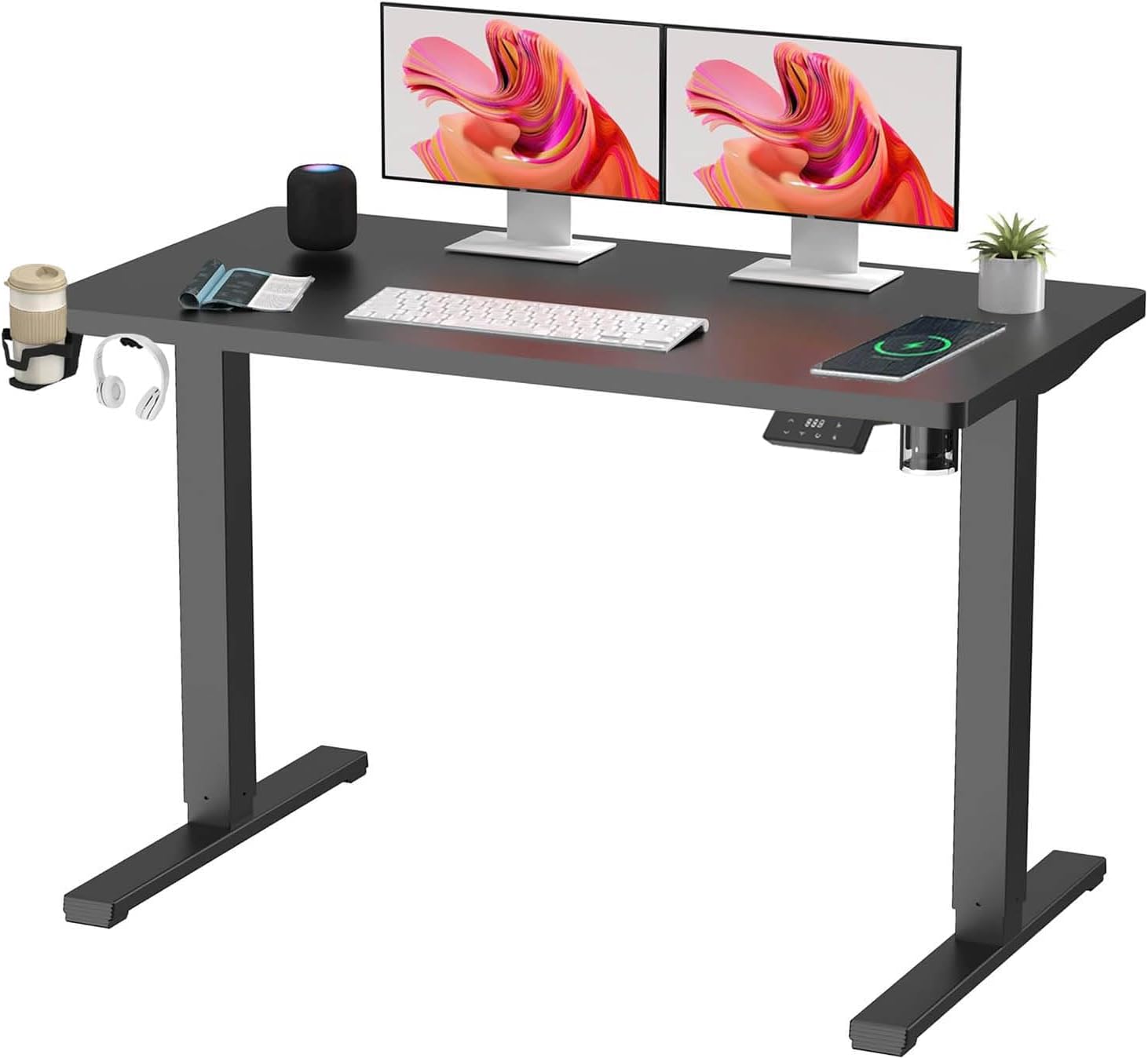 SANODESK QS+110 * 60 Electric Standing Desk ONE PIECE Height Adjustable Standing...
