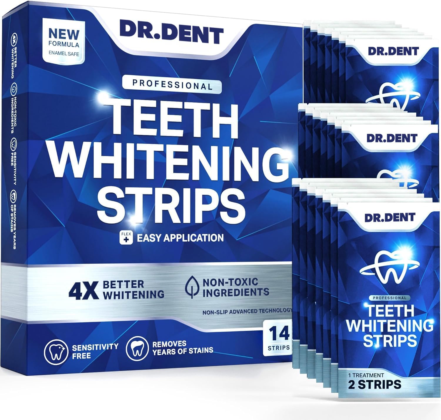 DRDENT Professional Teeth Whitening Strips, Special Teeth Whitening with Safe fo...