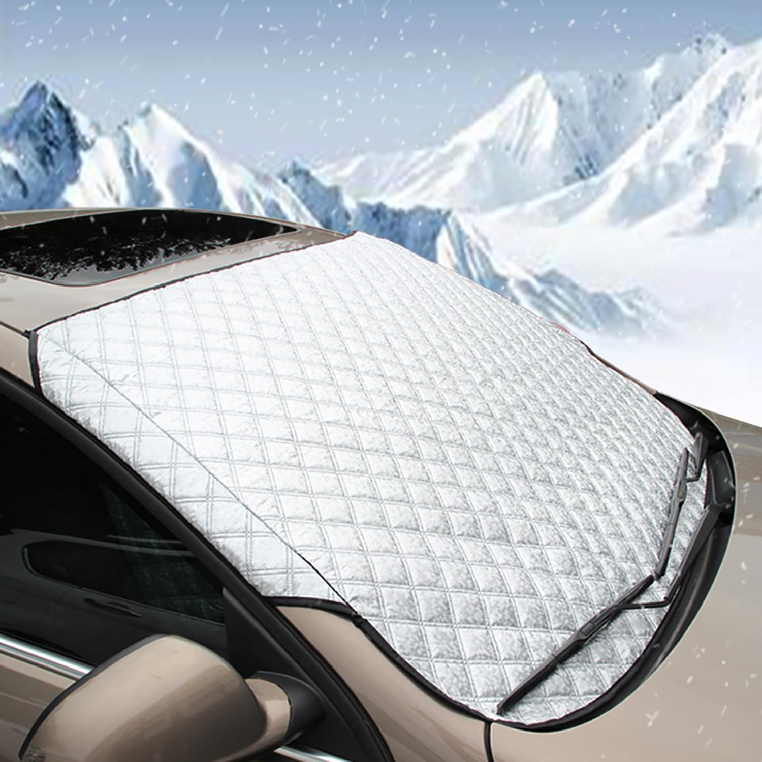 BEEWAY Car Windshield Cover, Heavy Duty Ultra Thick Protective Windscreen Cover...