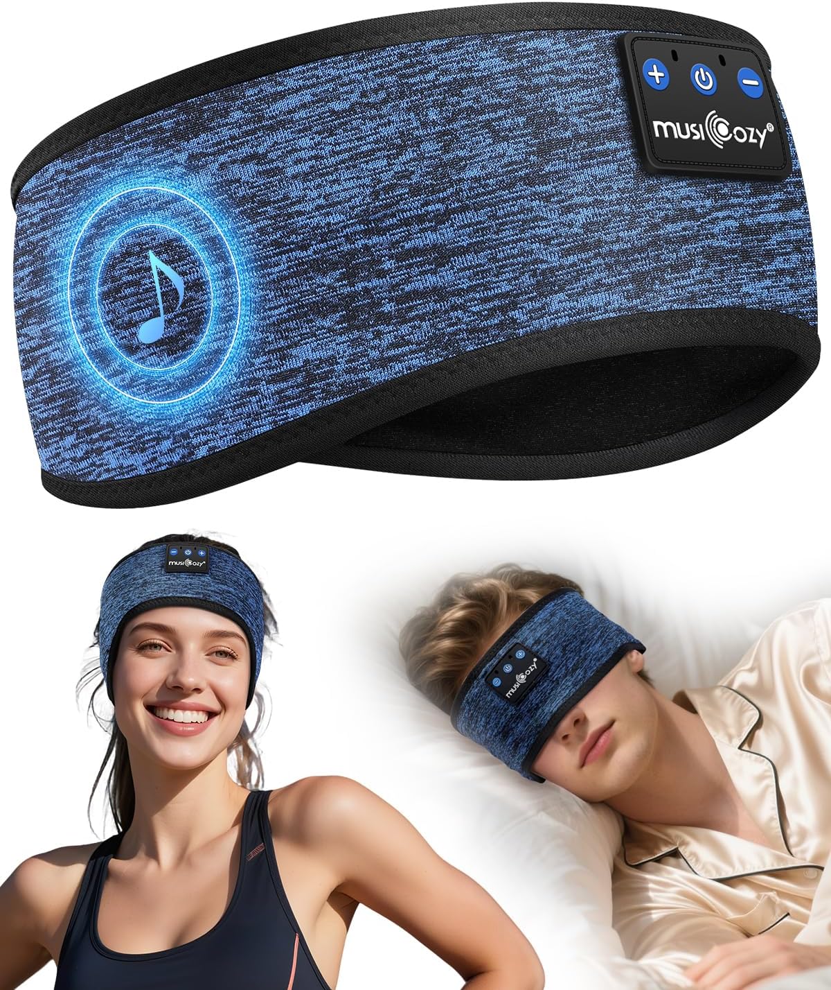 MUSICOZY Sleep Headphones, Special Headband Headphones for Side Sleepers, Innova...