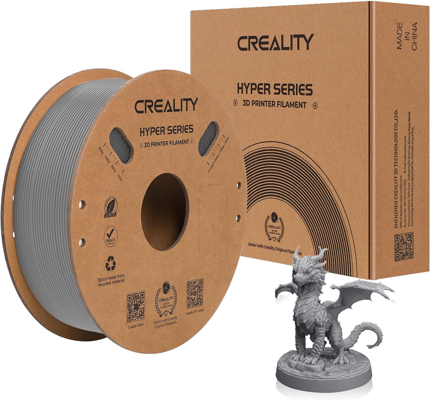 Premium Creality Hyper ABS Filament, Exclusive 3D Printer Filament for High-Spee...