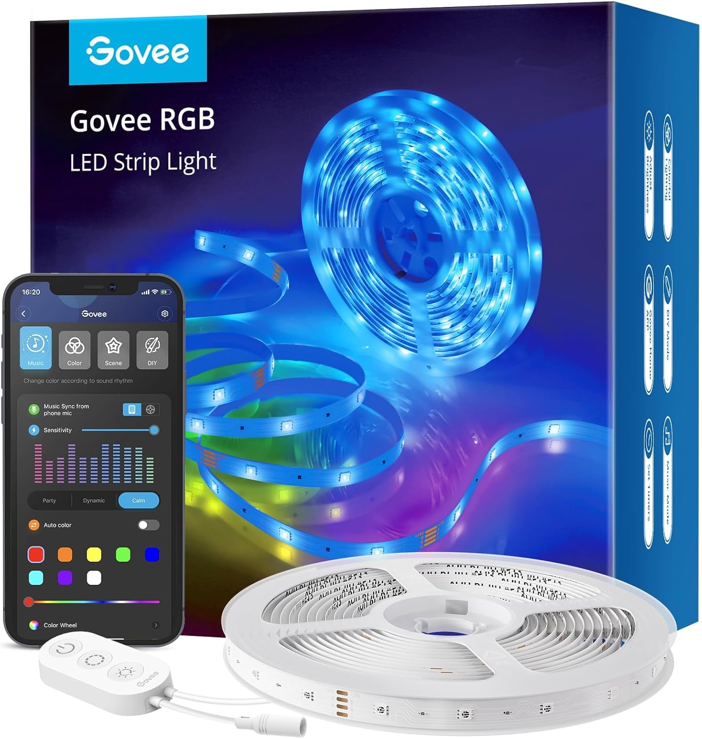 Govee WiFi LED Strip Light 5m, Smart RGB Strip, App Control, Works with Alexa an...