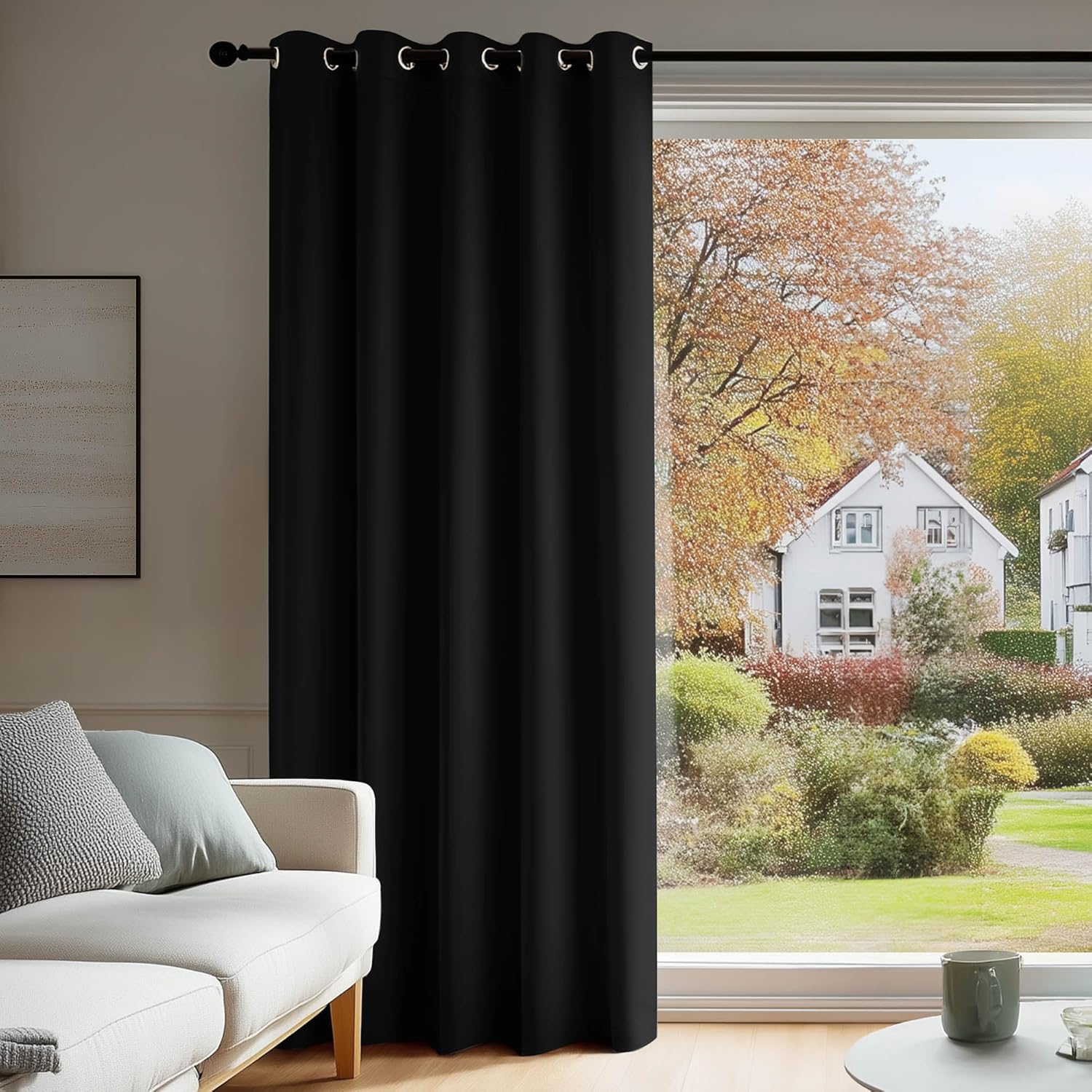 Deconovo Door Curtain, Special Thermal Insulated Eyelet Curtain, Energy-Efficien...