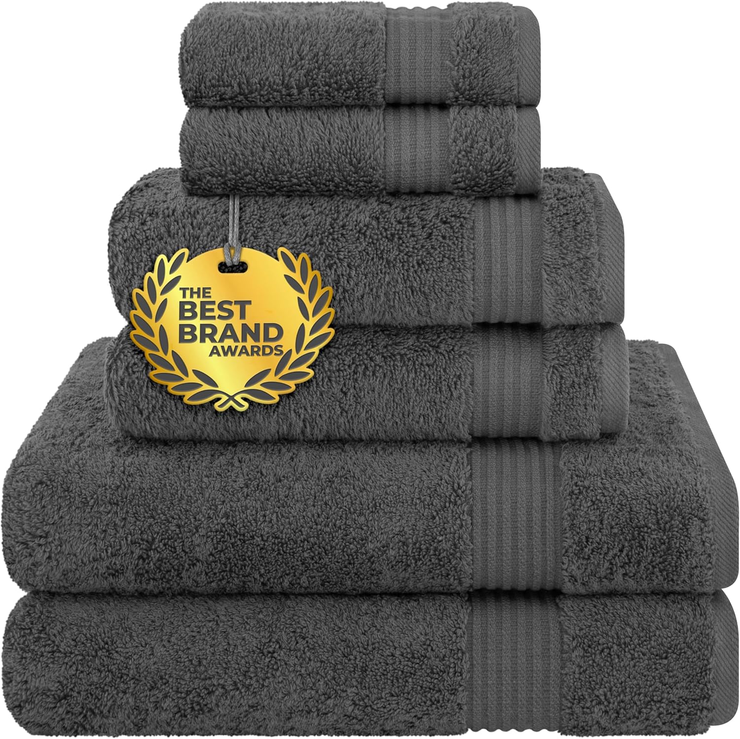 Cotton Paradise 6 Piece Towel Set 100% Cotton Soft Absorbent Turkish Towels for...