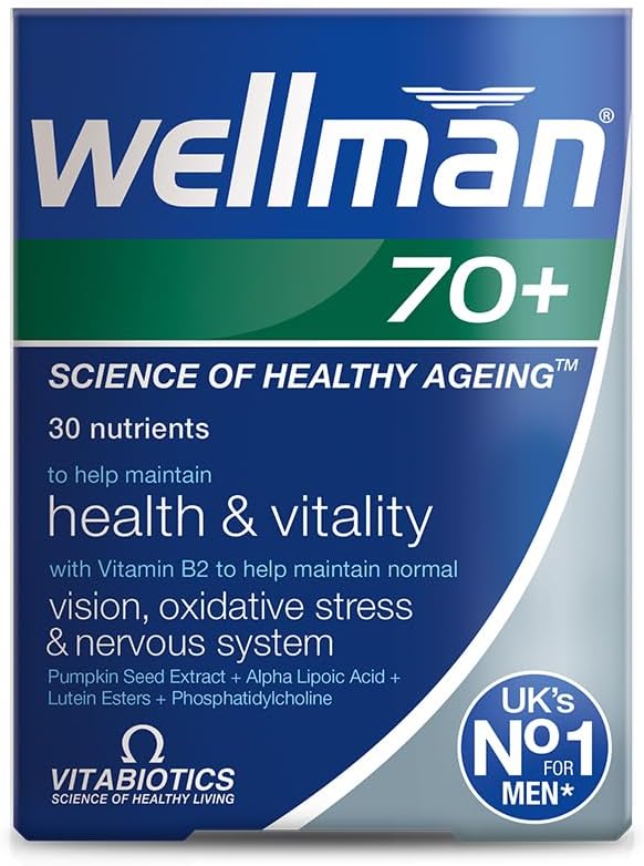 Wellman, Multivitamin Tablets for Men Over 70 Years 30 count (Pack of 1)