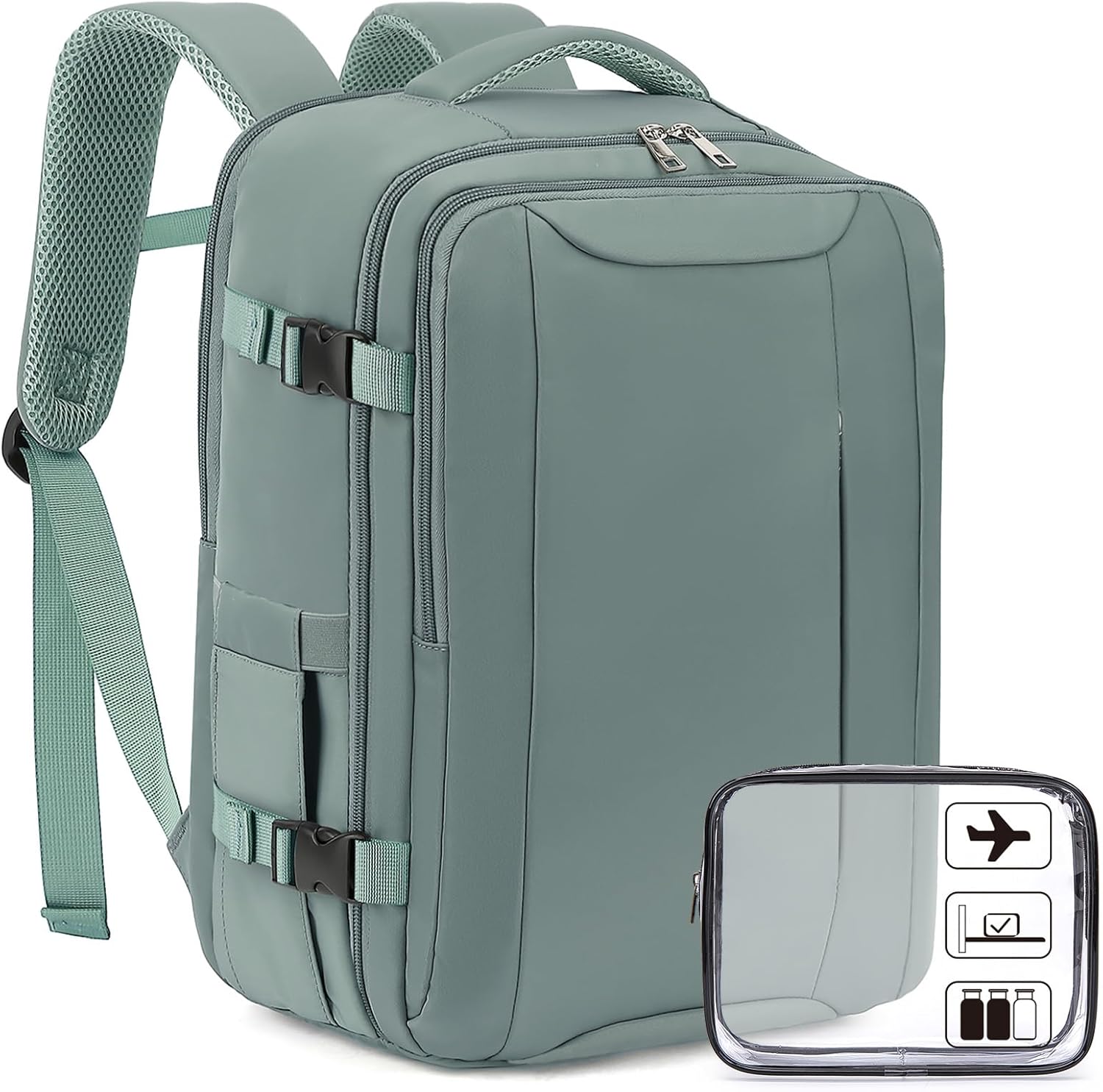 for Easyjet Cabin Bag 45x36x20, Travel Backpack with TSA Approved Clear Bag, Car...