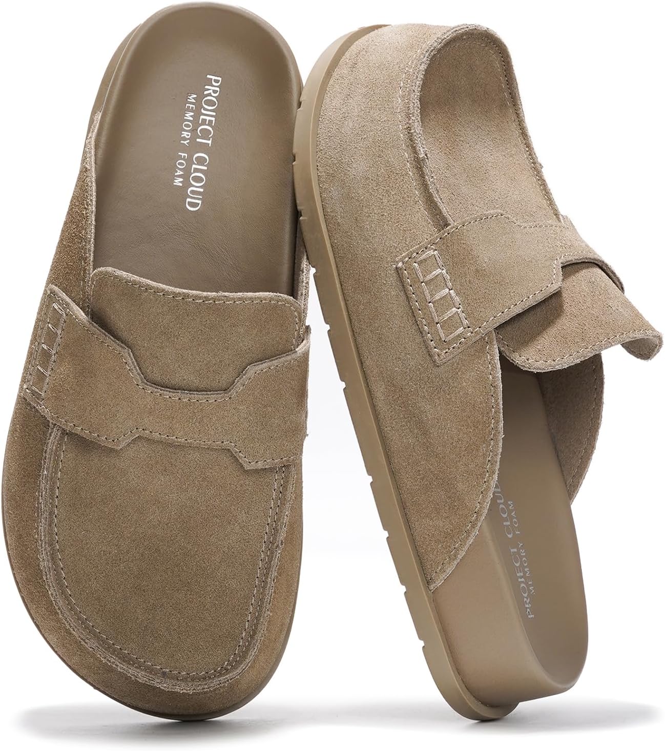 Premium Project Cloud Womens Clog, Genuine Leather Clog with Memory Foam Arch Su...