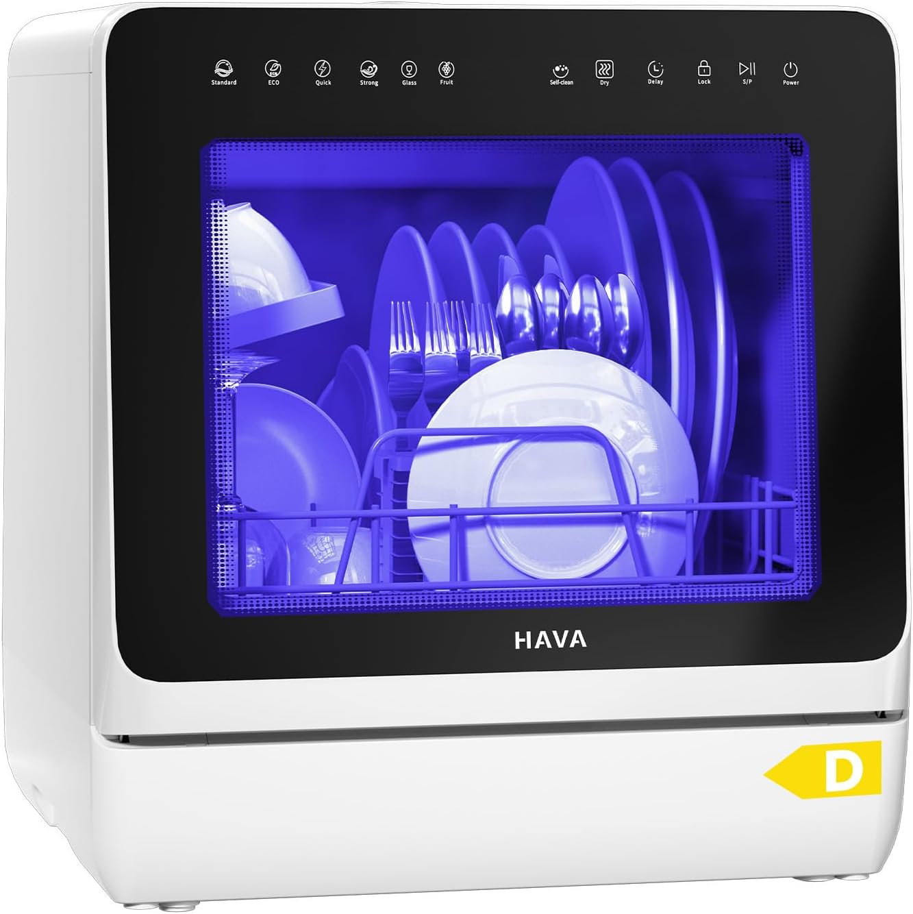 HAVA 2025 NEW Upgraded Table Top Dishwasher with Water Softener and Enhanced Ene...