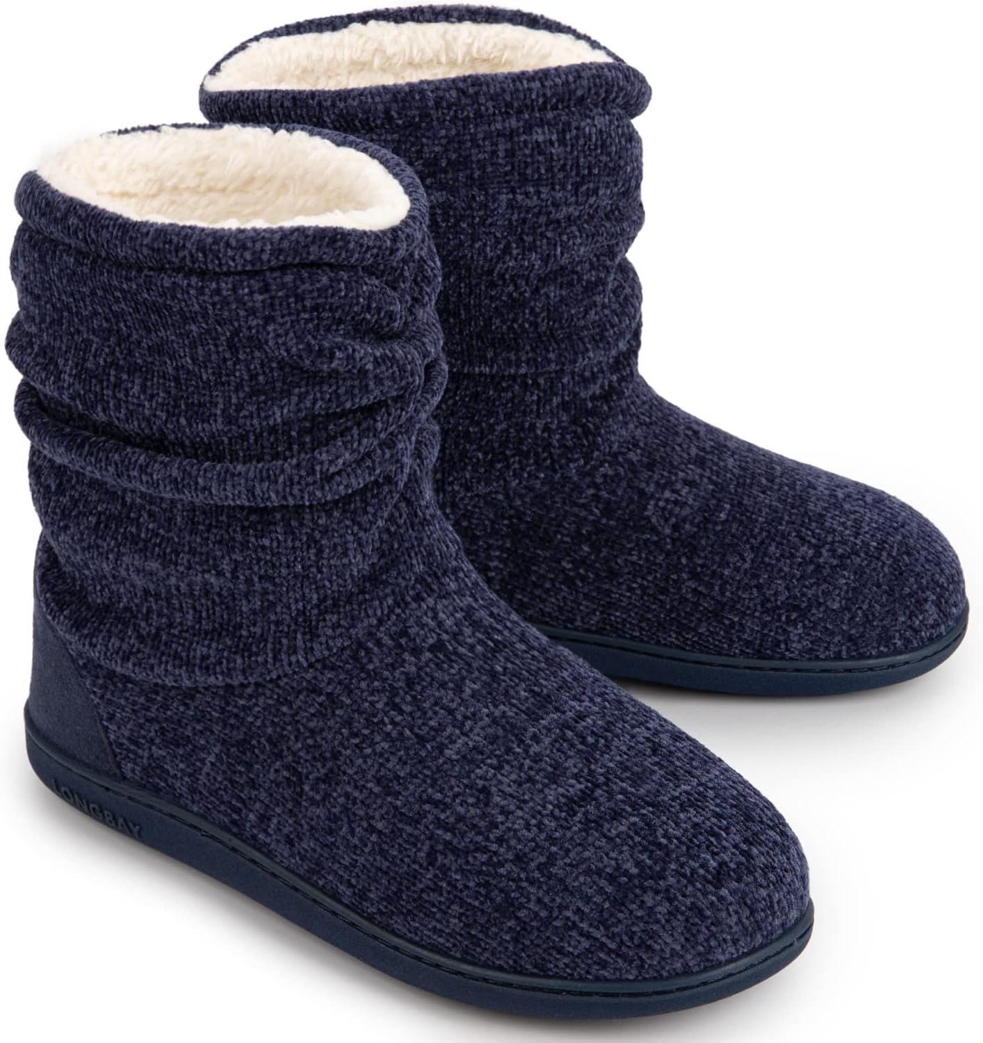 LongBay Women's Warm Slipper Boots Plush Fleece Lining Memory-Foam Cushioning No...