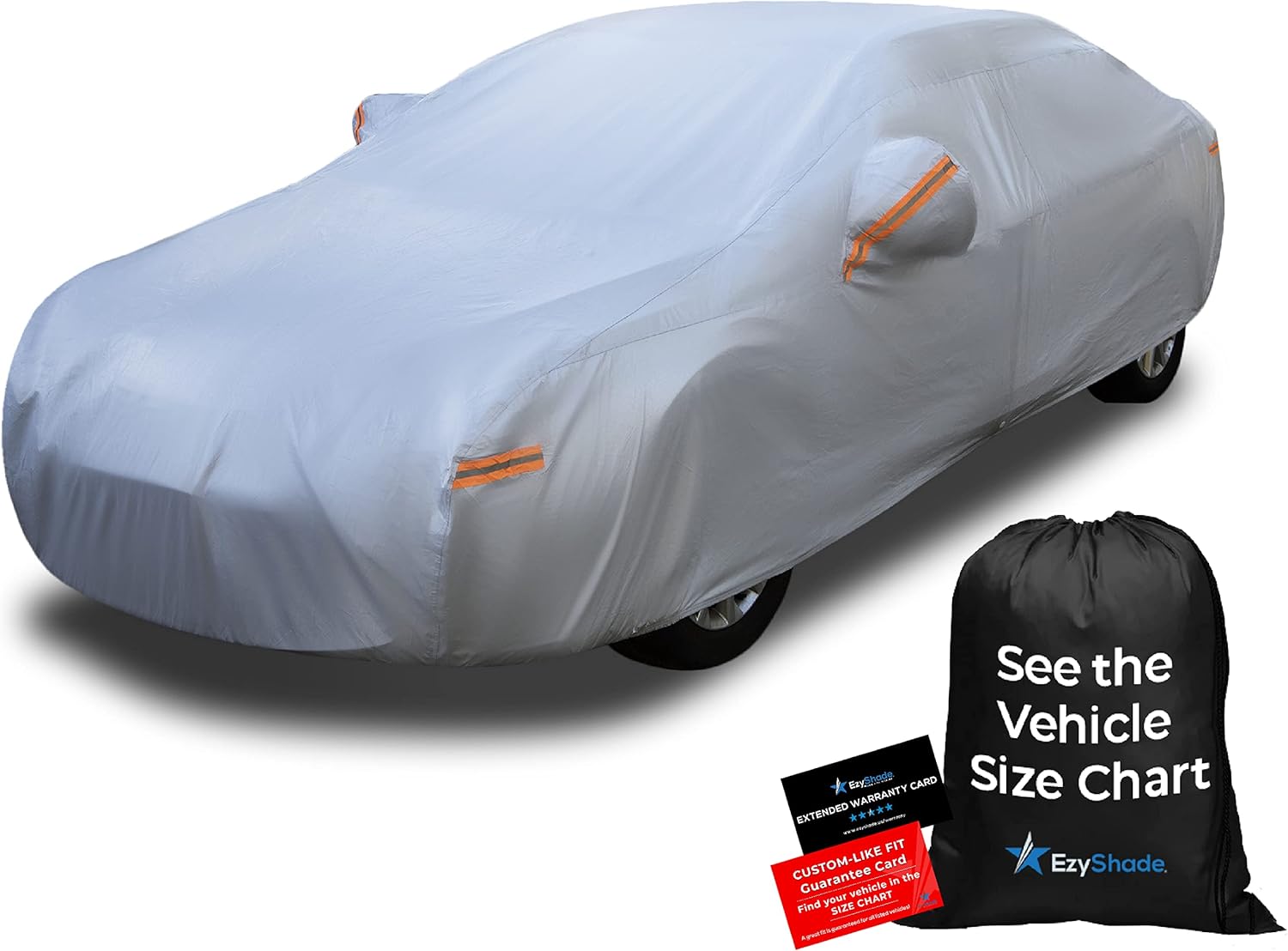 EzyShade 10-Layer Car Cover Waterproof All Weather. See Vehicle Size-Chart for A...
