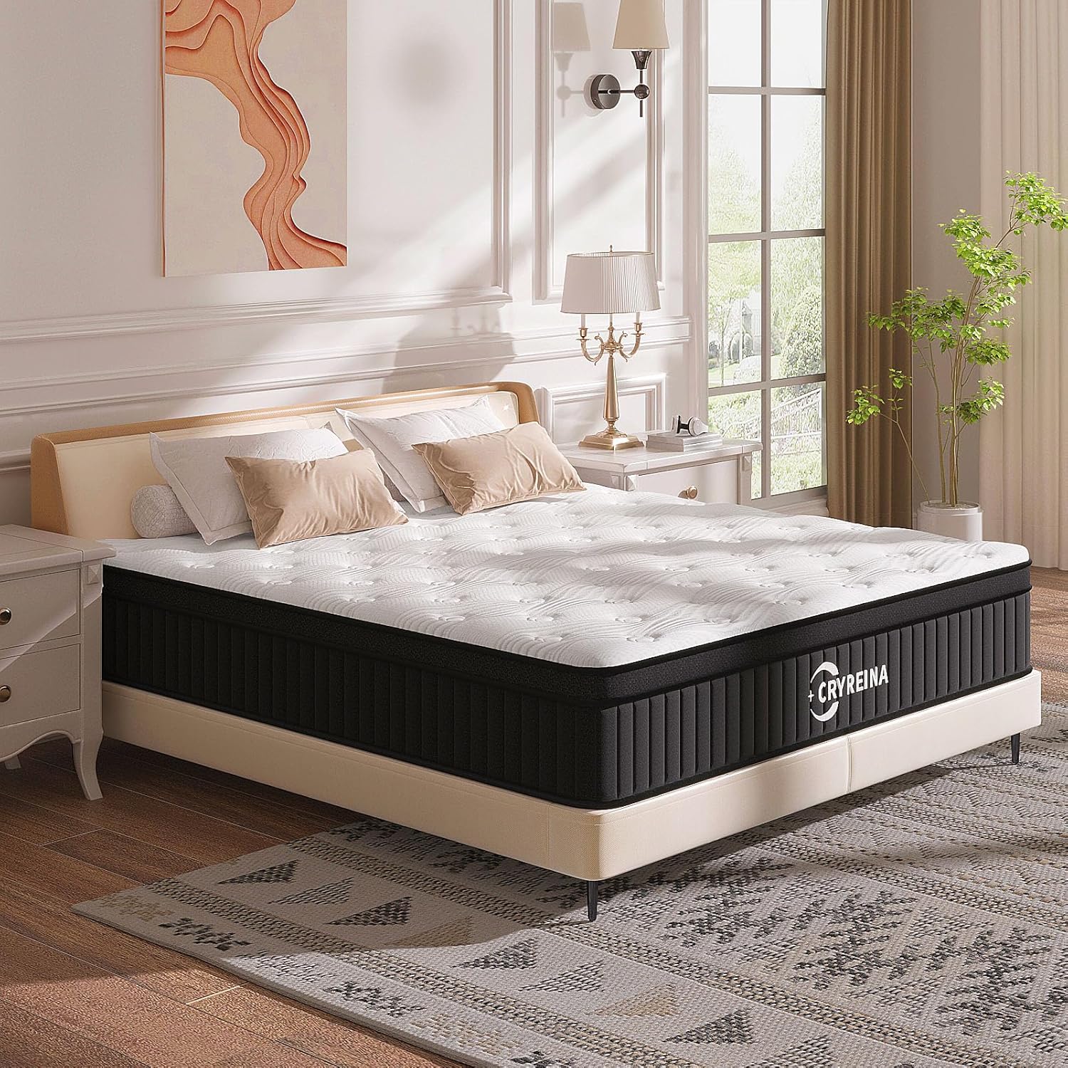 Queen Mattress 12 inch, Hybrid Mattress in a Box, Individually Pocket Springs, M...