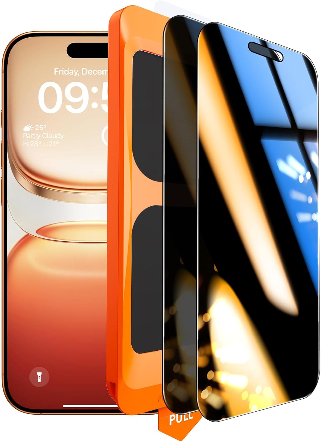 TOCOL 2 Pack for iPhone 16 Pro Privacy Screen Protector, Special Screen Protecto...