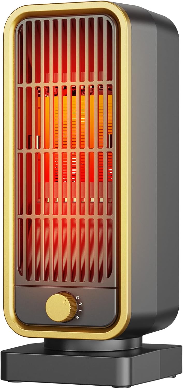 Portable Mini Electric Heater - 900W Energy Efficient Quiet Space Heater, 3 Mode...