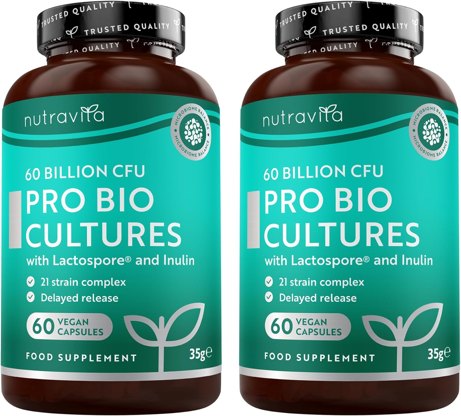 Top Quality Nutravita Probiotic Supplement, Unique Probiotic Cultures with 60 Bi...
