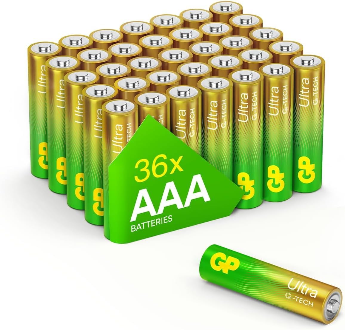 Ultra Alkaline Triple A Batteries, Long Lasting Power - Ideal for Camera, Alarm...