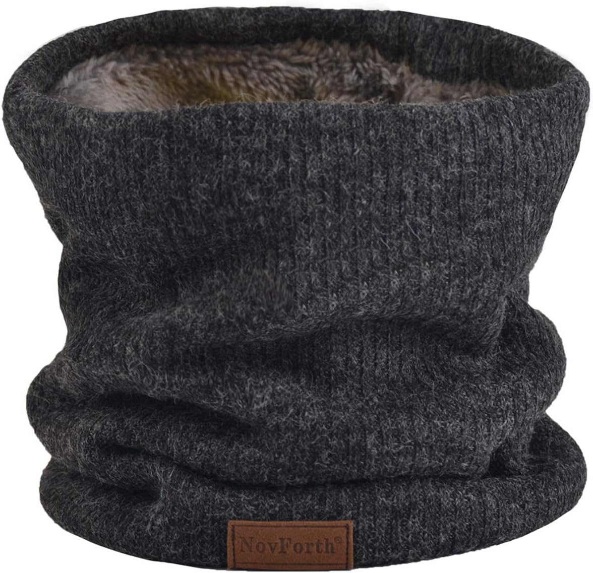 NovForth Winter Neck Warmer Fleece Lined Infinity Scarf Thicken Windproof and Du...