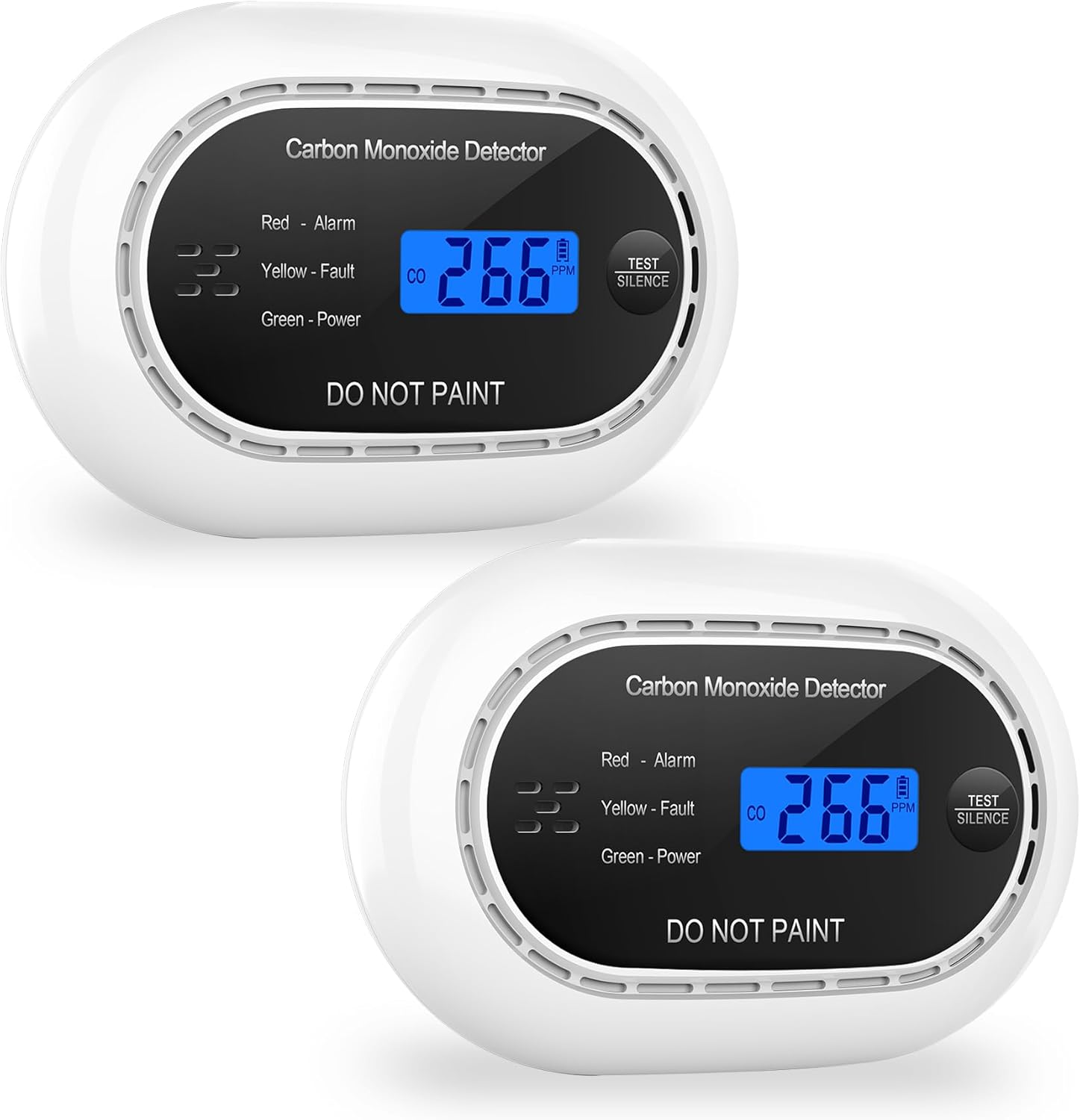 Carbon Monoxide Detector with LCD Digital Display, CE Certified CO Alarm with Se...