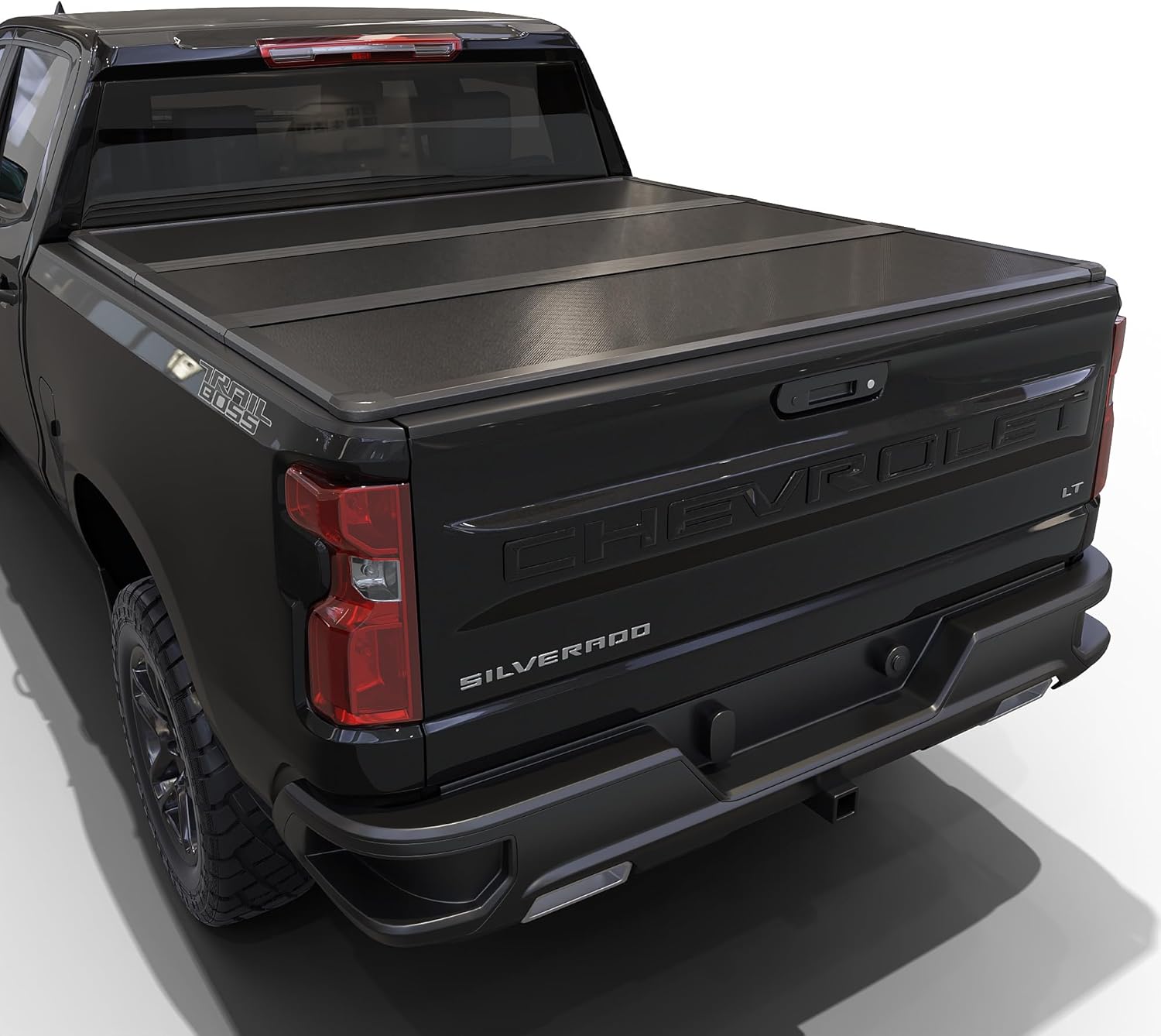 Hard Tri-Fold Truck Bed Tonneau Cover Compatible with 2007-2026 Chevy Silverado/...