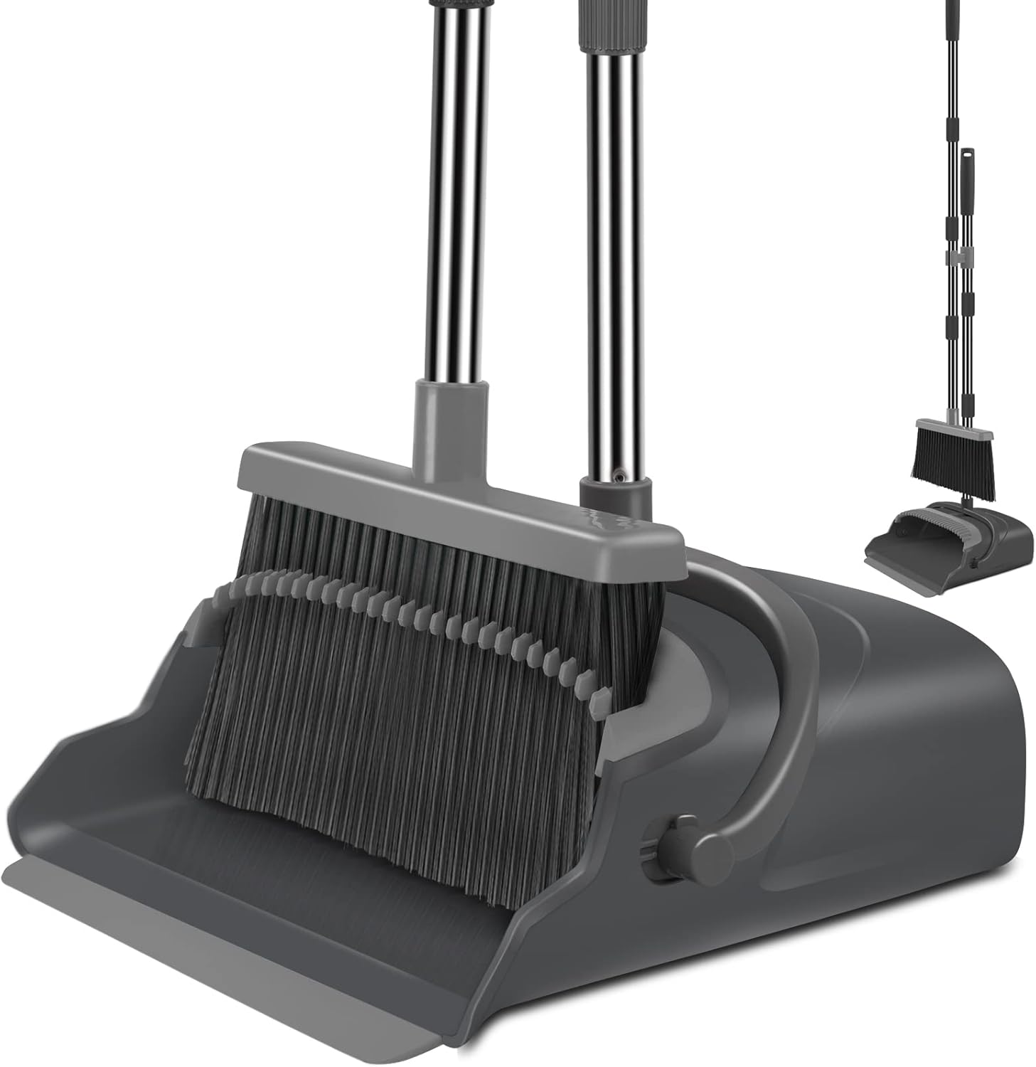 kelamayi Broom and Dustpan Set for Home, Office, Indoor&Outdoor Sweeping, Stand...