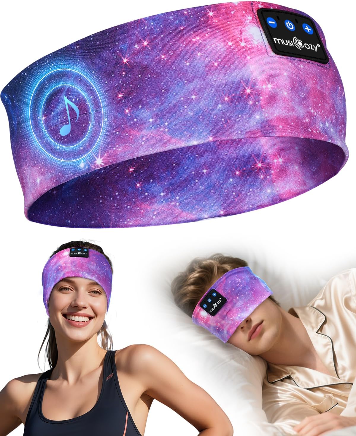 MUSICOZY Sleep Headphones, Special Comfortable Headband Headphones for Side Slee...