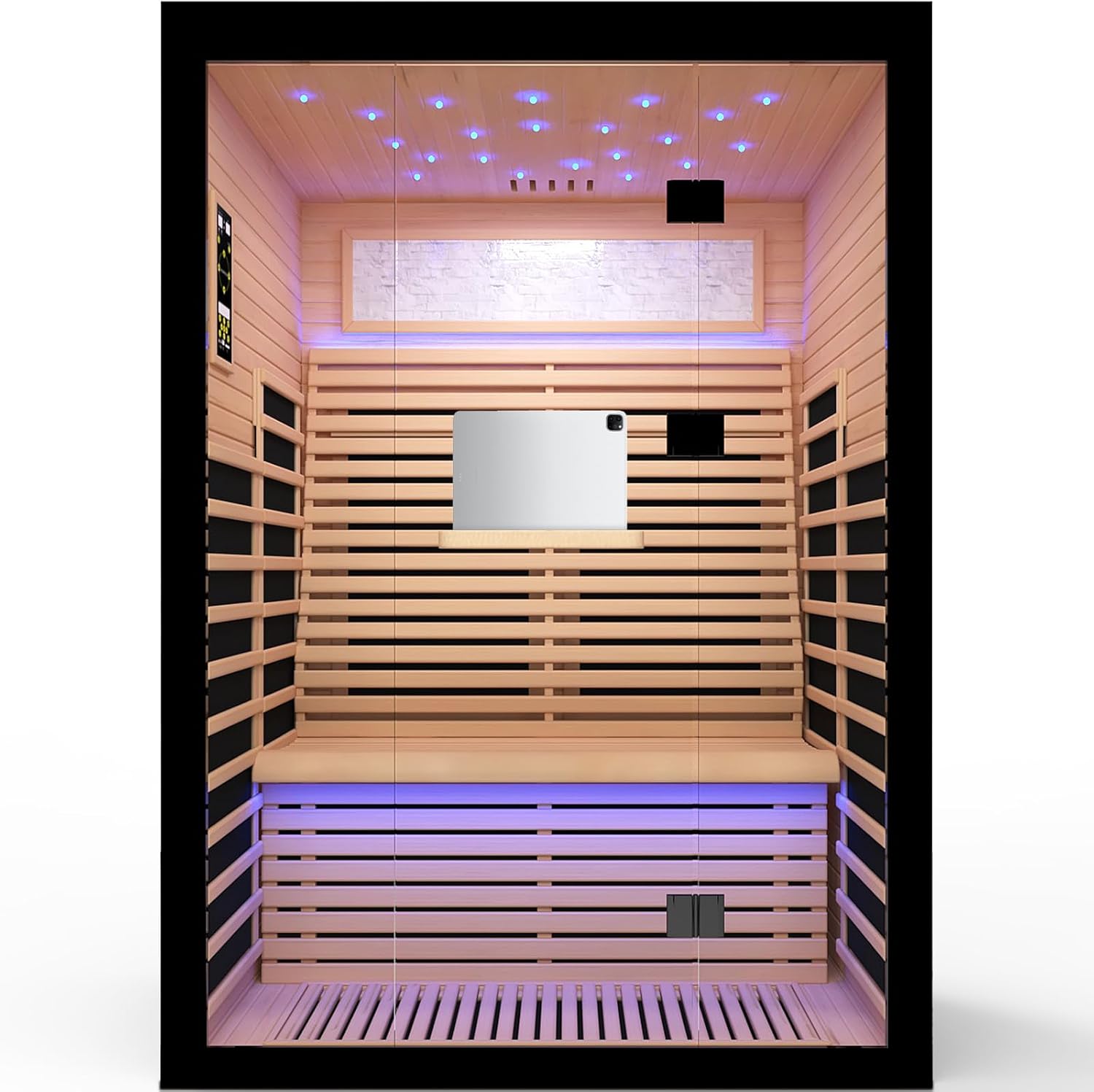 High-Quality 2 Person Infrared Sauna Room, Premium Far Infrared Saunas for Home,...